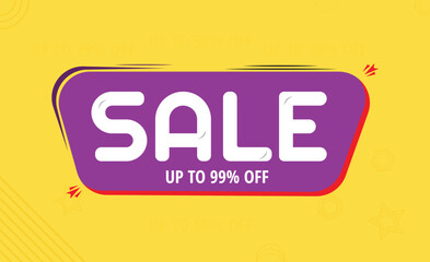 Special offer banner. hot sale. mega sale. SALE UP TO 99% OFF.