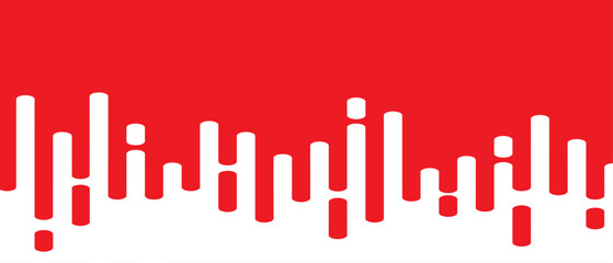 Red abstract lines on white background. Trendy abstract lines transition background for backdrop, cover, wallpaper and banner. Rounded lines halftone for brochure, layout and flyer. Creative vector