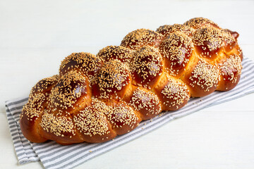 Fresh challah bread for shabbat.