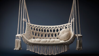 Obraz premium beauty macrame swing with natur color
