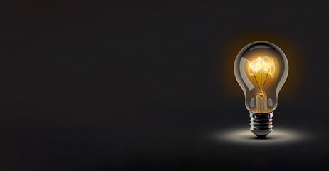 lightbulb, idea, brown background