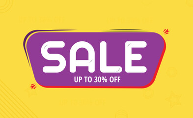 Special offer banner. hot sale. mega sale. SALE UP TO 30% OFF.