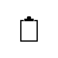 Clipboard or checklist icon in flat design isolated on white