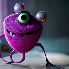 3d monster - artificial intelligence, illustration