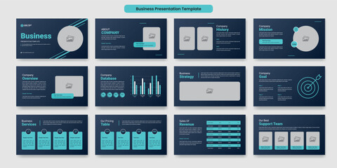 Business presentation slides template.