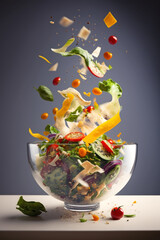 salad bowl for advertising, Generative AI