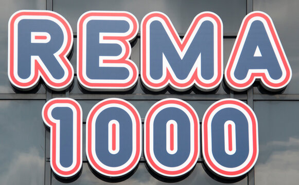 Randers, Denmark - 08 feb 2020: The logo of the Rema 1000