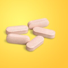 Abstract light medicine pills on desk