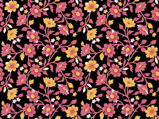 seamless floral design pattern textile print