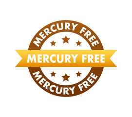Obraz premium Mercury free sign, label. Vector stock illustration