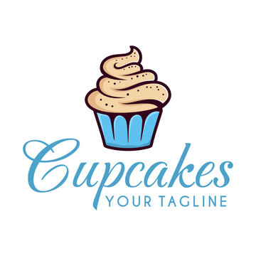 simple cake and bakery logo design, perfect for bakery, bakery labels or cake shop
