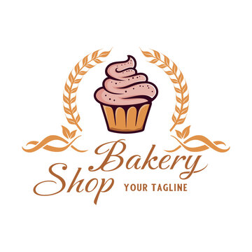 cake logos, simple cakes and breads, bakery designs, bakery labels or cake shops