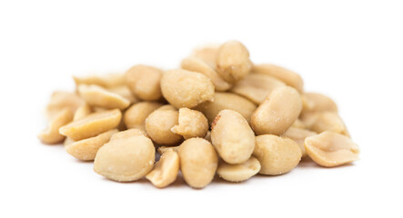 Fototapeta na wymiar Roasted Peanuts (close-up shot)