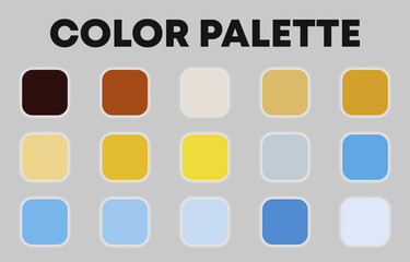 Large color palette 2023. Colors of the season. Vector illustration