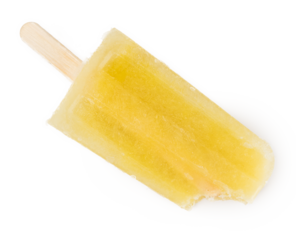 Pineapple Popsicles on transparent background (close-up shot)