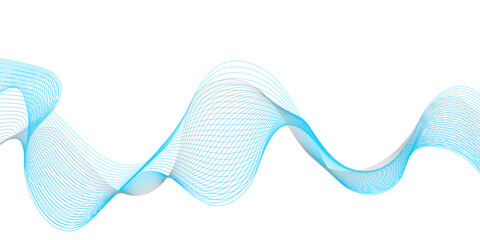Abstract blue blend wave lines on white background.  Modern blue flowing wave lines and glowing moving lines design for banner, wallpaper, Business banner, poster and many more.