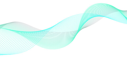 Abstract blue blend wave lines on white background. Modern blue and green flowing wave lines and glowing moving lines design for banner, wallpaper, Business banner, poster and many more.