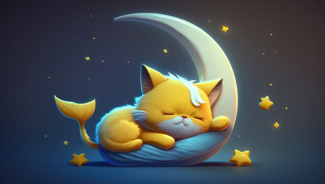 Cat Sleeping Cartoon Images  Free Download on Freepik