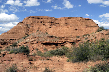San Luis province of Argentina, Sierra de las Quijadas National Park with remains of dinosaurs,...