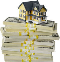 Mini house on stack money, Home investment concept