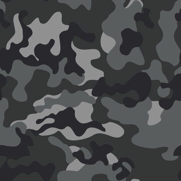 
Vector camouflage for fashion design. Gray military camouflage