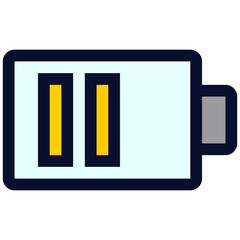 Half Battery Color Icon
