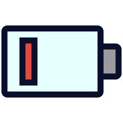 Almost Empty Battery Color Icon