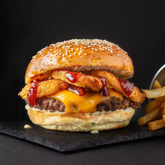 Onion and cheese Burger