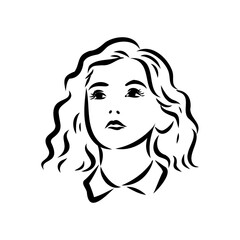 Schoolchildren go to school hand in hand. Sketch.