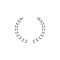 Vintage laurel wreath.icon isolated on white background.  