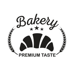 Bakery logo in flat style. bakery black white emblems.