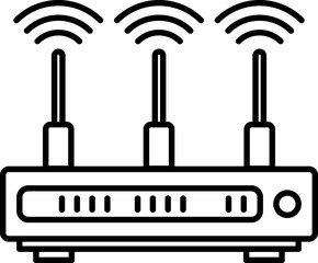 Router line icon.  Wifi Router Wireless Router vector