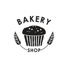Bakery logo in flat style. bakery black white emblems.