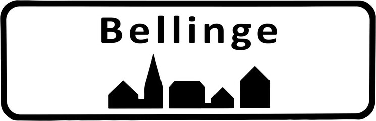 City sign of Bellinge - Bellinge Byskilt