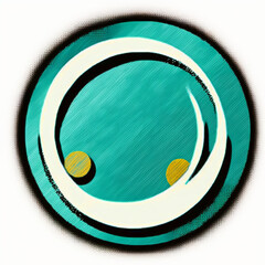 blue and white button