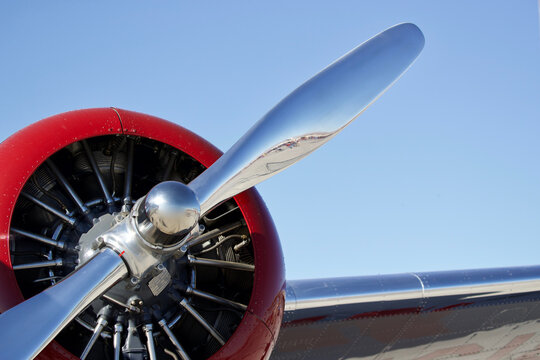 Chrome propeller of airplane © Niko