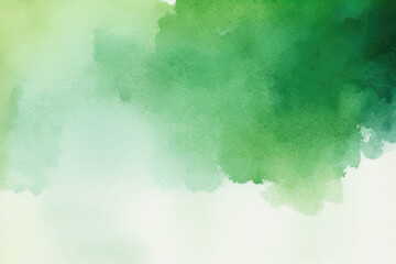 Green abstract watercolor texture background. Generative AI