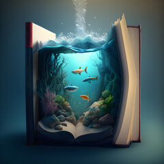 A new World in a Book, fish in the aquarium