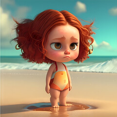 girl on the beach -  artificial intelligence