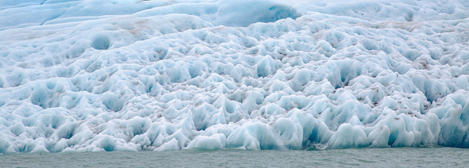 Glacier in Patagonia close up. Ice texture