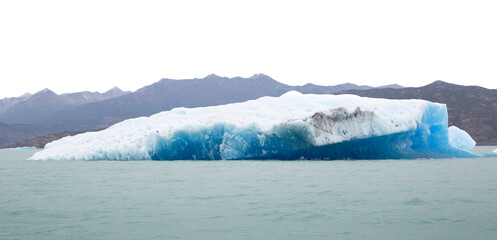 Iceberg landscape in icy Patagonian waters