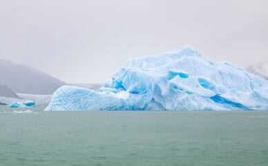 Iceberg landscape in icy Patagonian waters