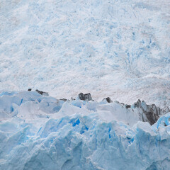 Glacier in Patagonia close up. Ice texture