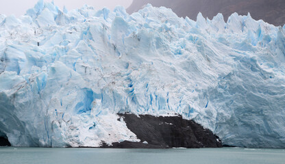 Fototapeta na wymiar Glacier in Patagonia close up. Ice texture