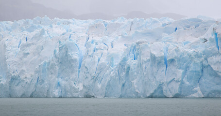 Glacier wall in El Calafate. Glacier background