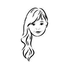 Schoolchildren go to school hand in hand. Sketch.