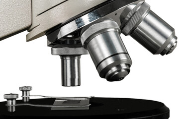 Closeup of Microscope Lenses