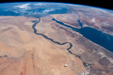 The Nile River, The Red Sea, The Gulf of Oman, The Gulf of Aqaba, and The Mediterranean Sea....