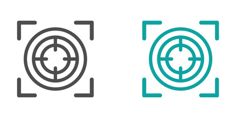 Center focus vector icons set