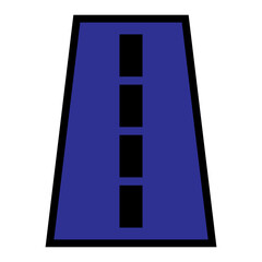 Road icon line isolated on white background. Black flat thin icon on modern outline style. Linear symbol and editable stroke. Simple and pixel perfect stroke vector illustration